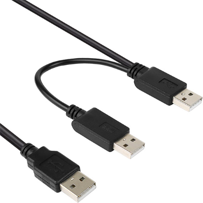 USB-A(Dual) to USB-A ｹｰﾌﾞﾙ(2.5m)