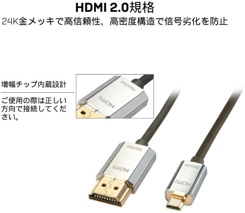 41679 4.5m CROMOLINE HDMI2.0 AtoDｹｰﾌﾞﾙ