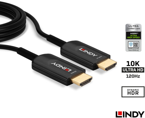 38380 10.0m HDMI2.1 10K対応光ﾊｲﾌﾞﾘｯﾄﾞｹｰﾌﾞﾙ