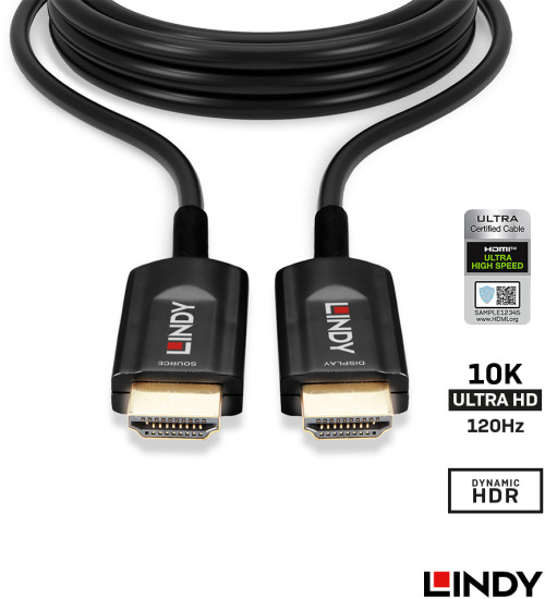 38381 15.0m HDMI2.1 10K対応光ﾊｲﾌﾞﾘｯﾄﾞｹｰﾌﾞﾙ